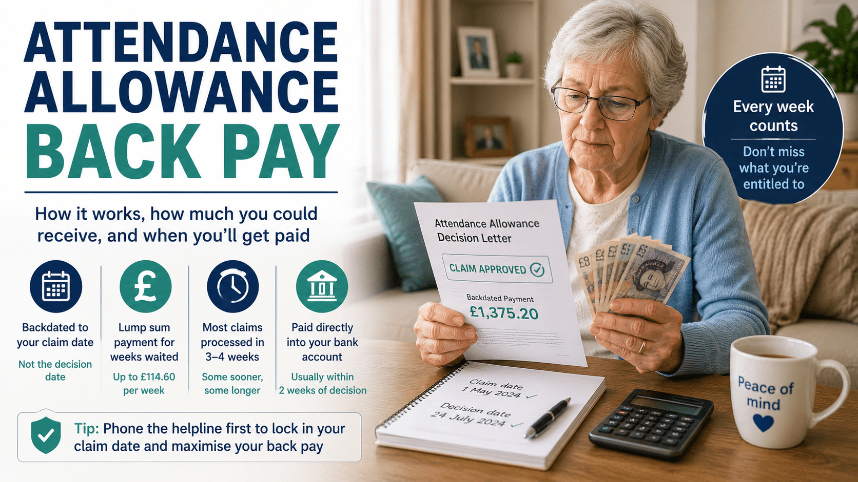 Attendance Allowance back pay and how backdated payments work