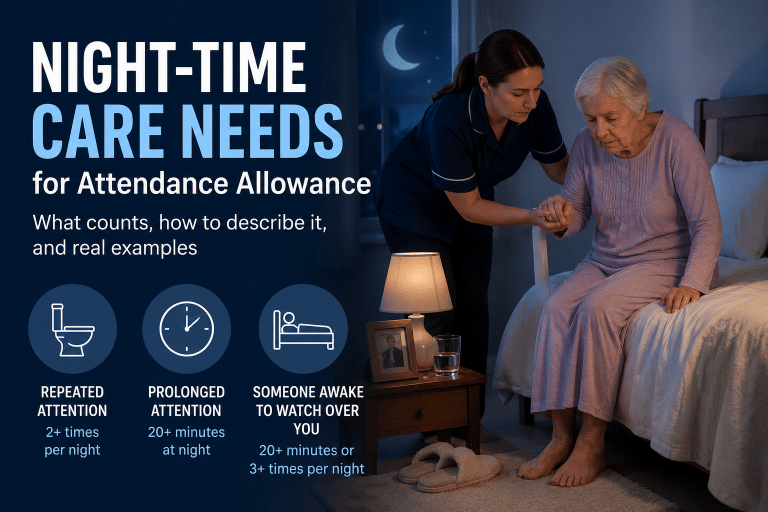 `Night-time care needs and how they qualify for the higher rate of Attendance Allowance