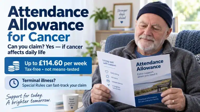 Attendance Allowance for cancer patients — eligibility guide showing who can claim and the special rules for terminal illness