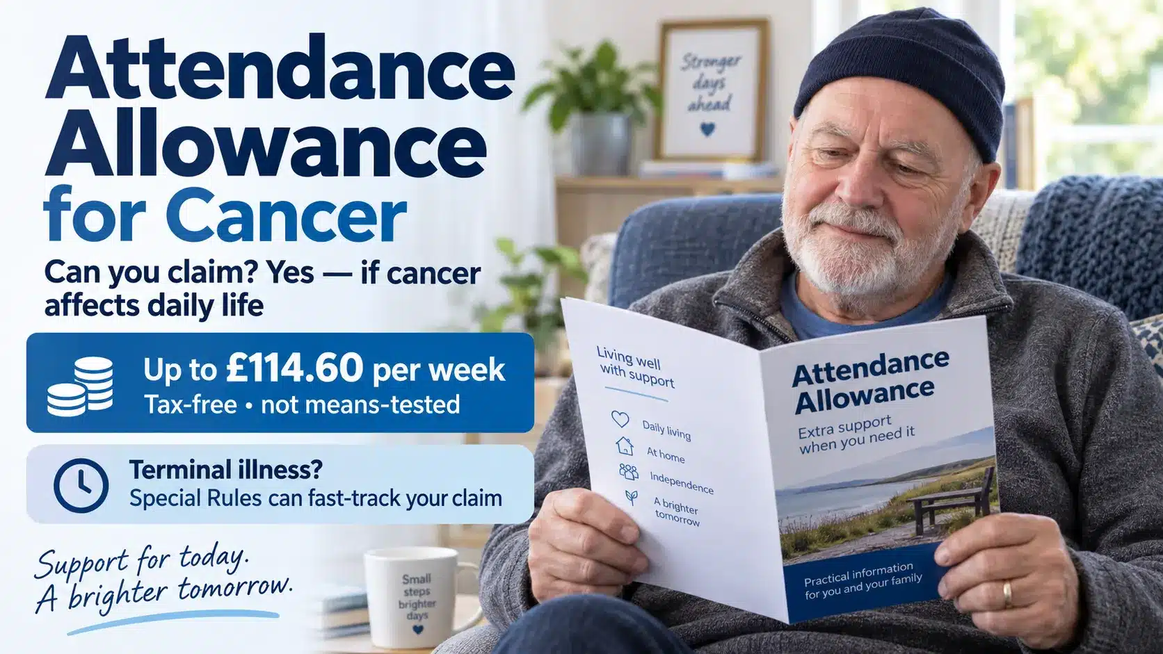 Attendance Allowance for cancer patients — eligibility guide showing who can claim and the special rules for terminal illness