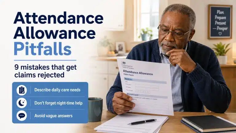 Attendance Allowance pitfalls — 9 common mistakes that cause claims to be rejected
