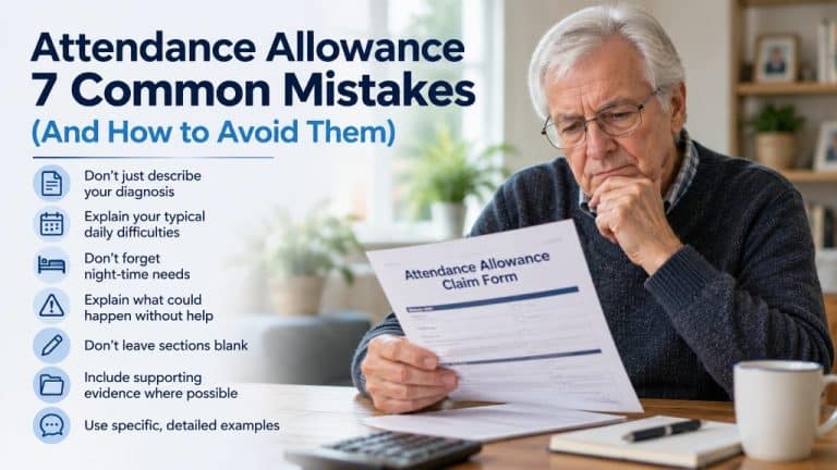 Attendance Allowance processing times in 2026 showing DWP 30-day target and what causes delays