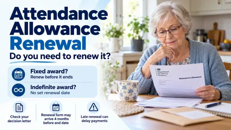 Attendance Allowance renewal letter and claim form explained