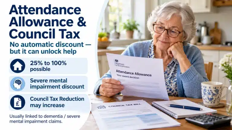 Attendance Allowance and Council Tax discounts explained for families