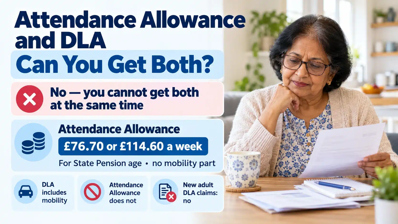 `Attendance Allowance and Disability Living Allowance explained for people over State Pension age