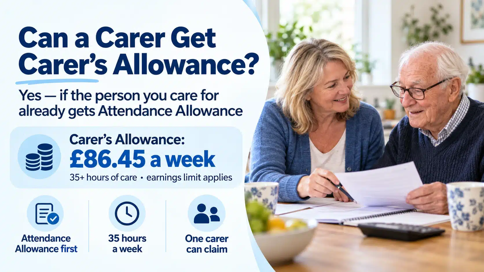 Carer's Allowance and Attendance Allowance explained for family carers